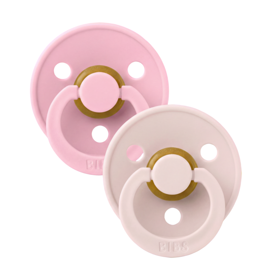 BIBS Colour Latex Size 1 Petal/Baby Pink 2-pack