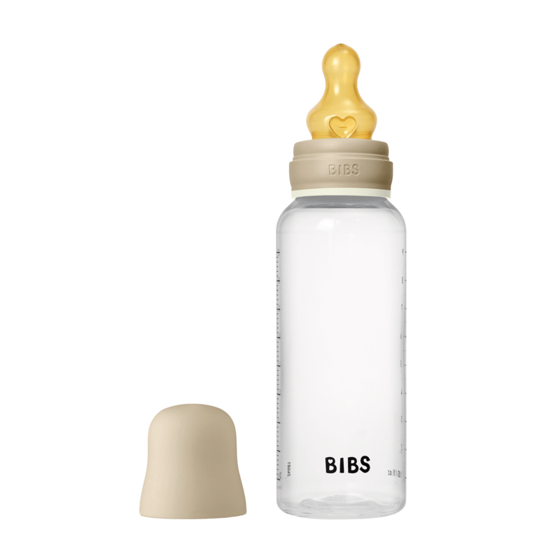 Köp 2 få 20% | BIBS Baby Bottle Round Latex Medium Flow Vanilla GLOW 270 ml
