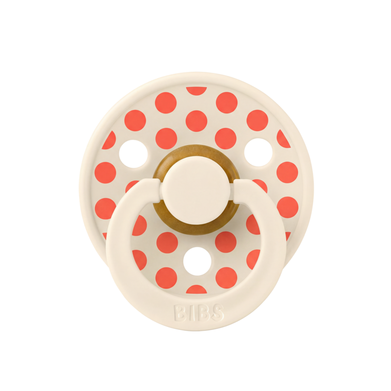 Köp 2 få 20% | BIBS Studio Colour Polka Medium Latex Size 2 Ivory Tango