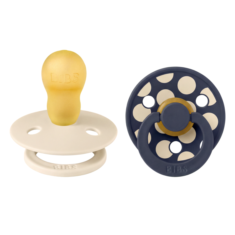 Köp 2 få 20% | BIBS Studio Colour Polka Mix Latex Size 3 Ivory/Deep Space 2-pack