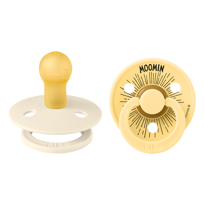 Köp 2 få 20% | BIBS x Moomins Colour Moomintroll Latex Size 1 Ivory/Pale Butter 2-pack