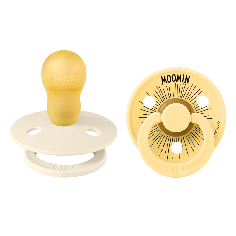 Köp 2 få 20% | BIBS x Moomins Colour Moomintroll Latex Size 3 Ivory/Pale Butter 2-pack