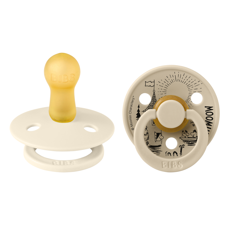 Köp 2 få 20% | BIBS x Moomins Colour Snorkmaiden Latex Size 2 Ivory/Vanilla 2-pack
