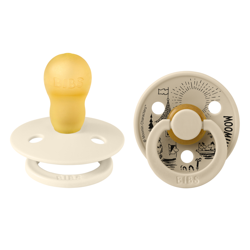 Köp 2 få 20% | BIBS x Moomins Colour Snorkmaiden Latex Size 3 Ivory/Vanilla 2-pack