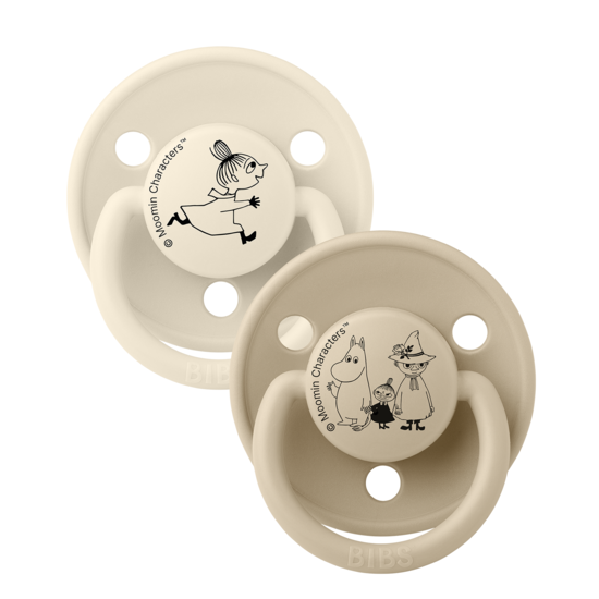 BIBS x Moomins De Lux Little My Silicone Onesize Ivory/Vanilla 2-pack