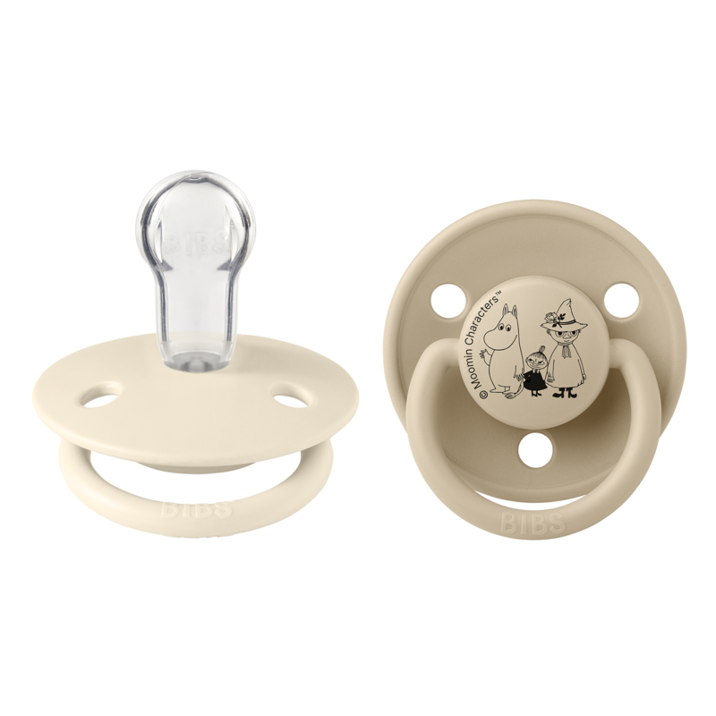 Köp 2 få 20% | BIBS x Moomins De Lux Little My Silicone Onesize Ivory/Vanilla 2-pack
