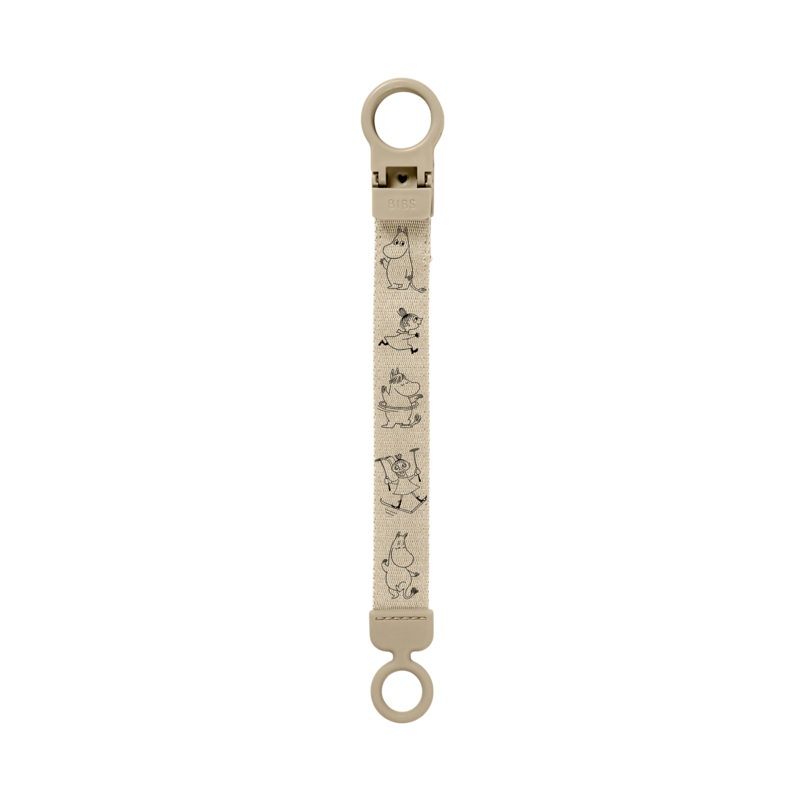 Köp 2 få 20% | BIBS x Moomins Pacifier Clip Loop Vanilla