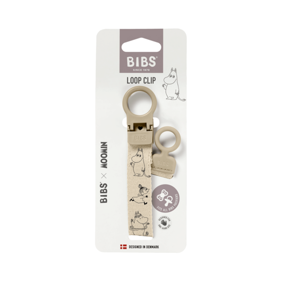 BIBS x Moomins Pacifier Clip Loop Vanilla
