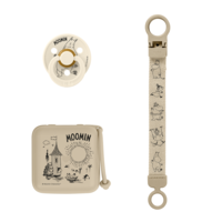 BIBS Moomin Gift Set Soothe & Go Latex Size 2 Vanilla