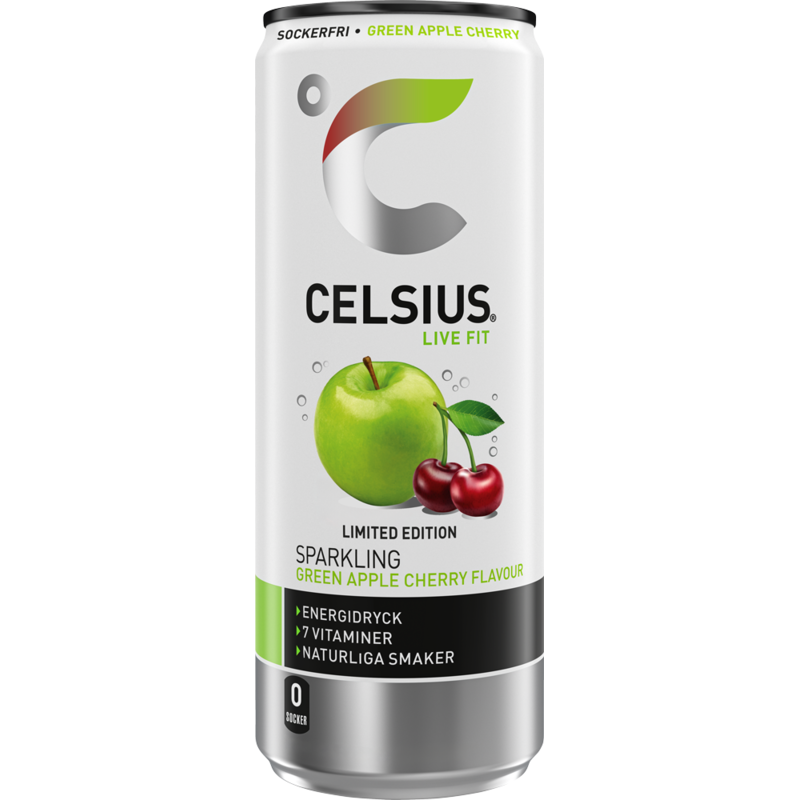 Celsius Green Apple Cherry 250 ml