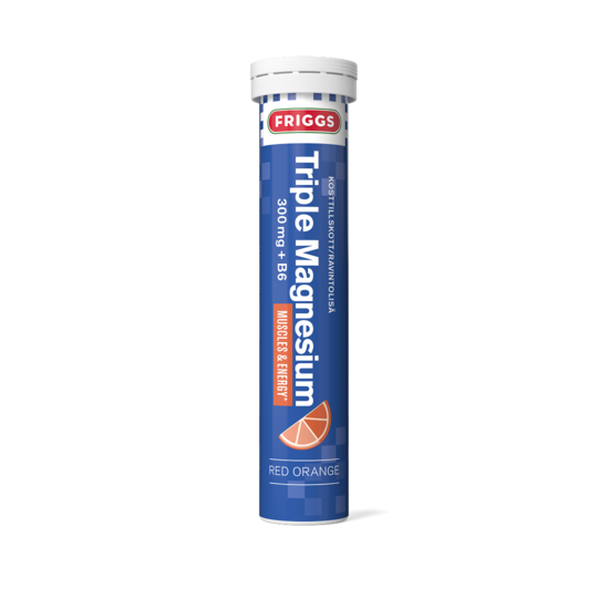 Friggs Triple Magnesium 300 mg + B6 Red Orange 20 brustabletter
