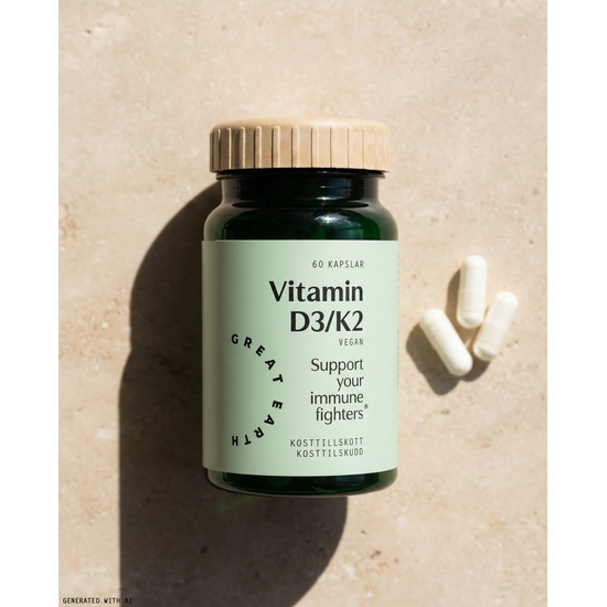 Great Earth Vitamin D3/K2 60 kapslar