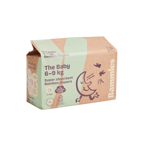 Bammies Bambubyxblöjor The Baby 6-9 kg 32 st