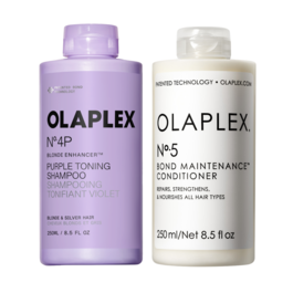 Olaplex No.4P Blond Enhancer Toning Shampoo & No.5 Bond Maintenance Conditioner 2 x 250 ml