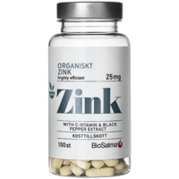 BioSalma Organiskt Zink 25 mg 100 tabletter