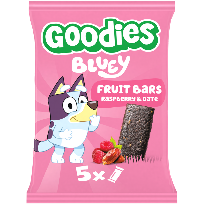 Goodies Bluey Fruktbar Hallon & Dadlar 5 x 20 g