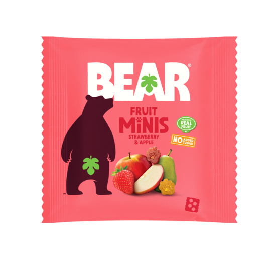 BEAR Fruktbitar Frukt Jordgubb & Äpple 20 g