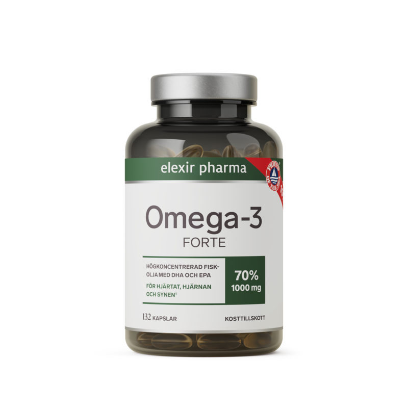 Elexir Pharma Omega-3 forte 132 kapslar