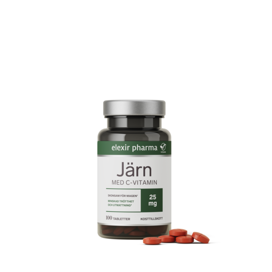 Elexir Pharma Järn med C-Vitamin 100 tabletter
