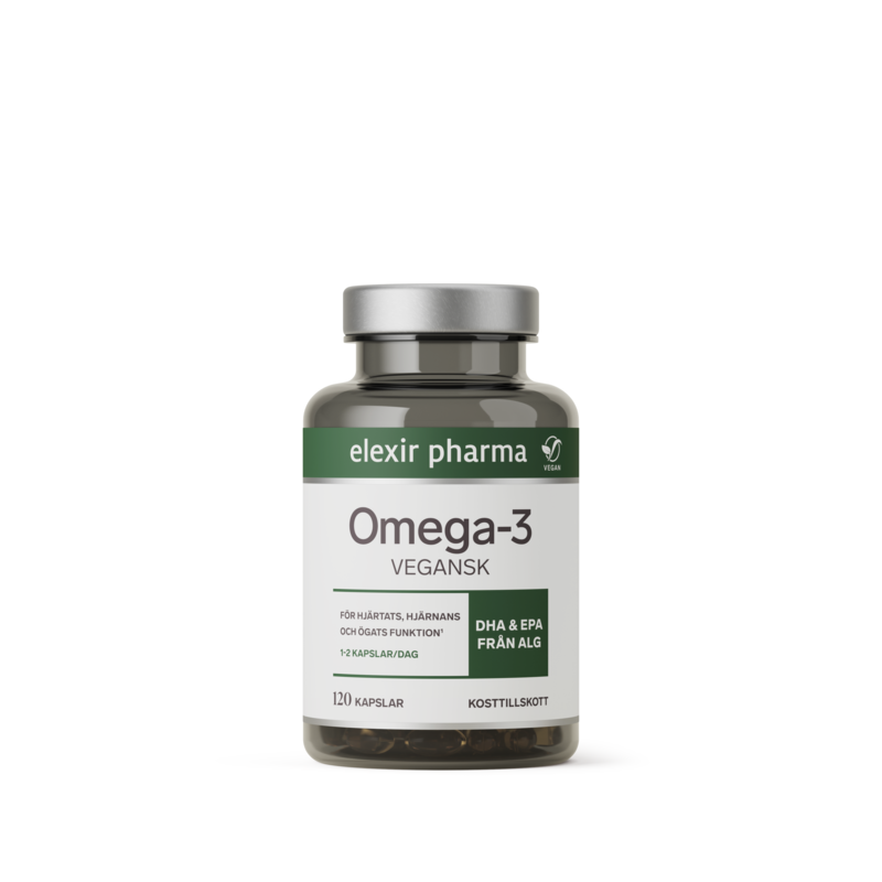 Elexir Pharma Omega-3 Vegansk 120 kapslar