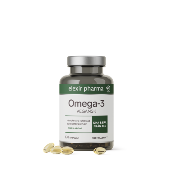 Elexir Pharma Omega-3 Vegansk 120 kapslar