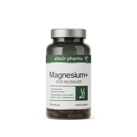 Elexir Pharma Magnesium+ För muskler 90 kapslar