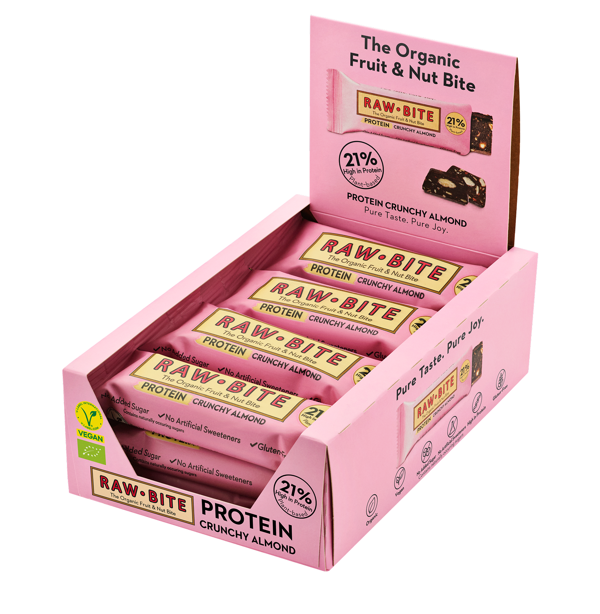 Rawbite Proteinbar Crunchy Mandel EKO 45 g 12-pack