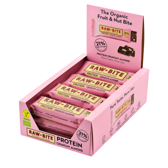 Rawbite Proteinbar Crunchy Mandel EKO 45 g 12-pack