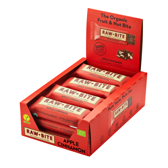 Rawbite Frukt- & Nötbar Apple Cinnamon 50 g 12-pack