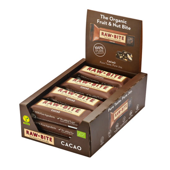 Rawbite Frukt- & Nötbar Kakao EKO 50 g 12-pack