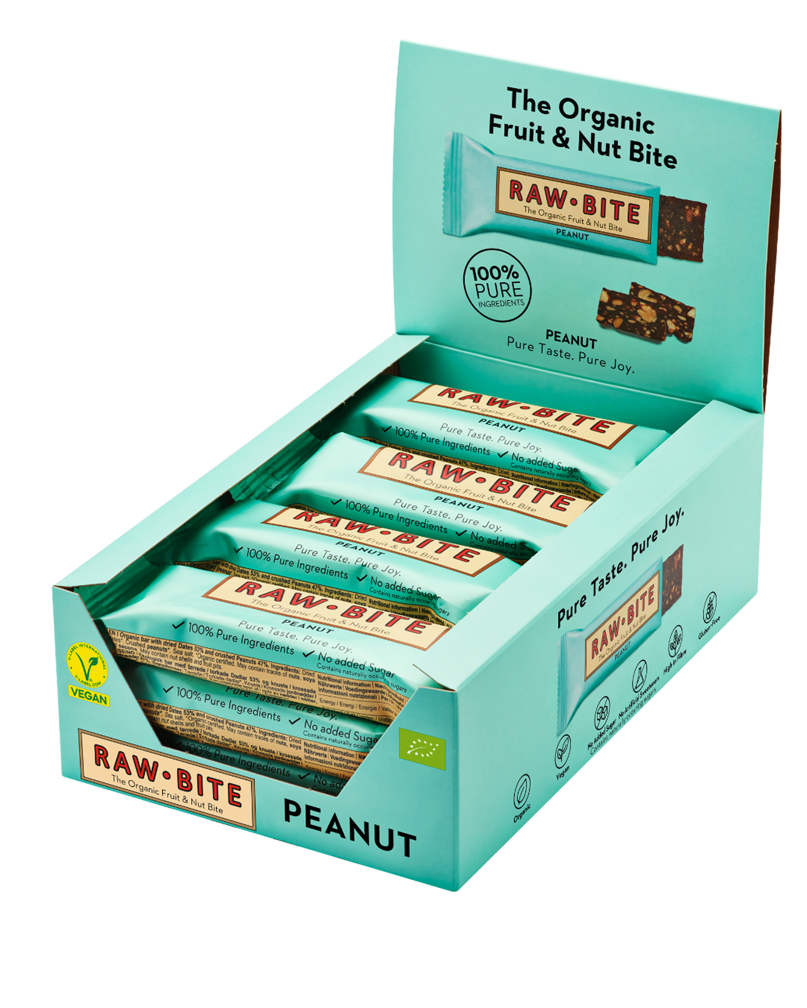 Rawbite Frukt- & Nötbar Peanut 50 g 12-pack