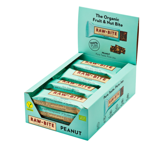 Rawbite Frukt- & Nötbar Peanut 50 g 12-pack