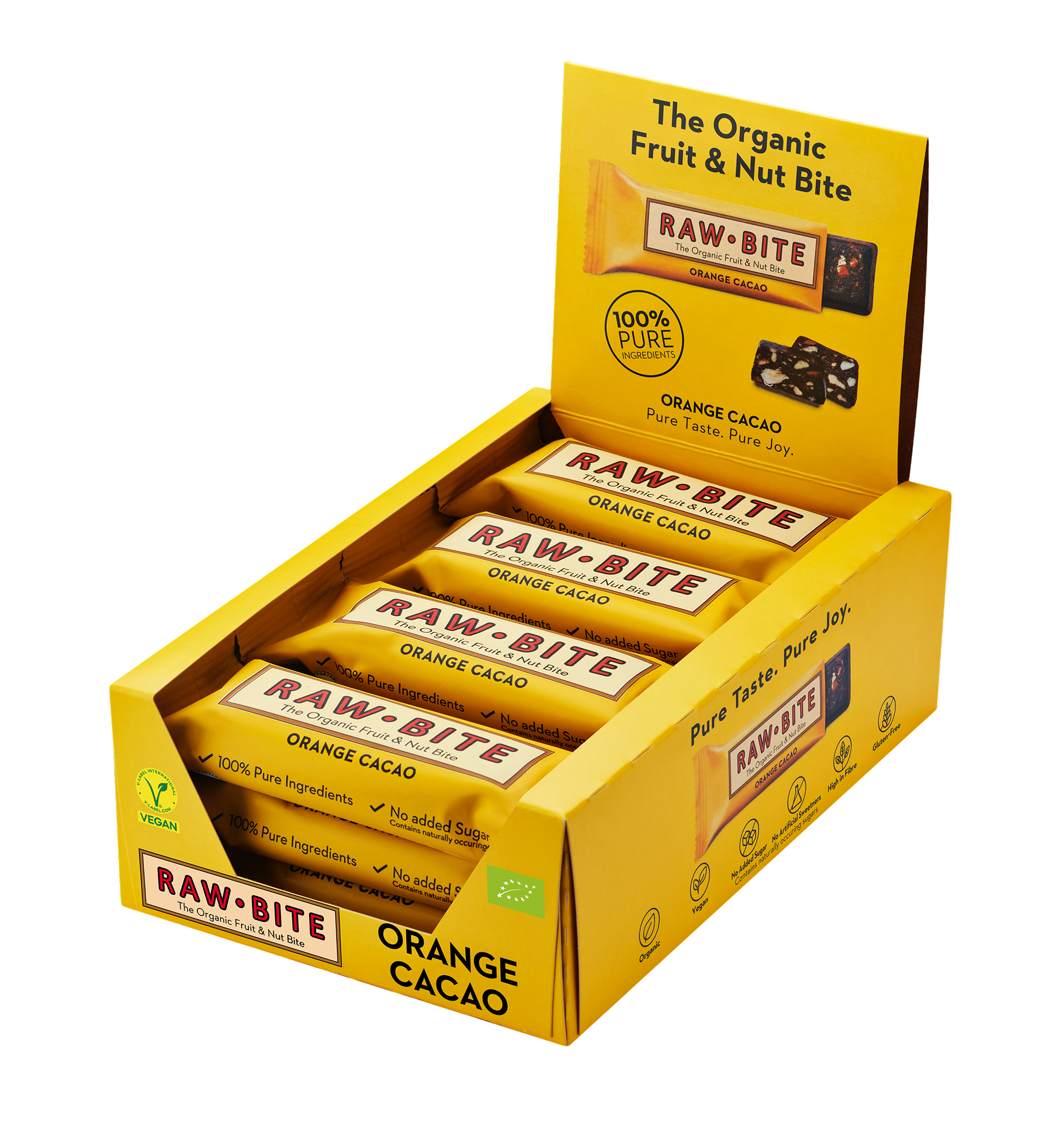 Rawbite Frukt- & Nötbar Apelsin Kakao 50 g 12-pack