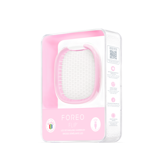 FOREO FLIP™ LED Detangling Hairbrush Pearl Pink