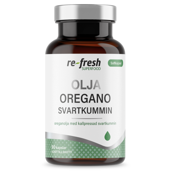 Re-fresh Superfood Oregano- och Svartkumminolja 90 kapslar