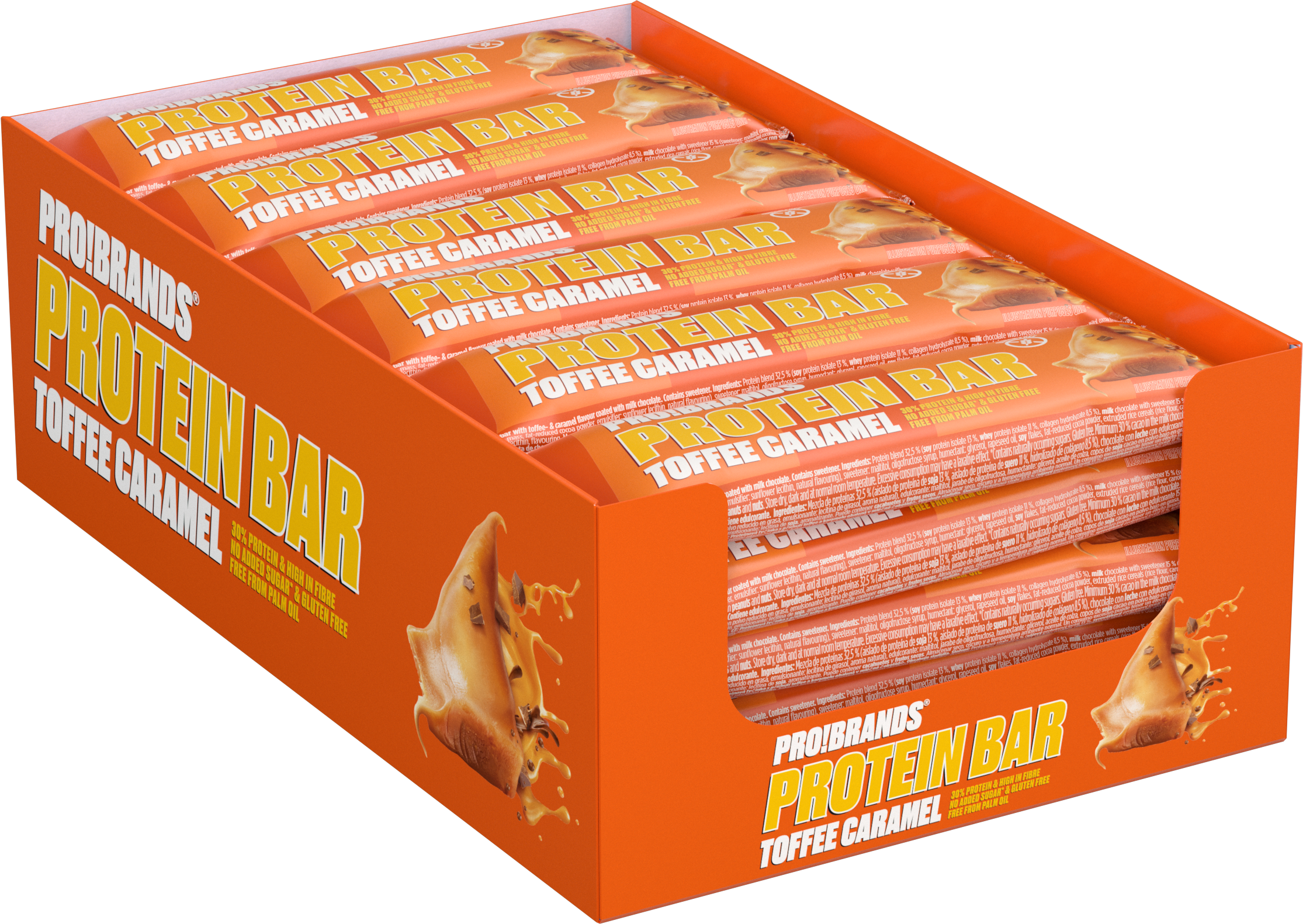 ProBrands Protein Bar Toffee & Caramel 45 g 24-pack