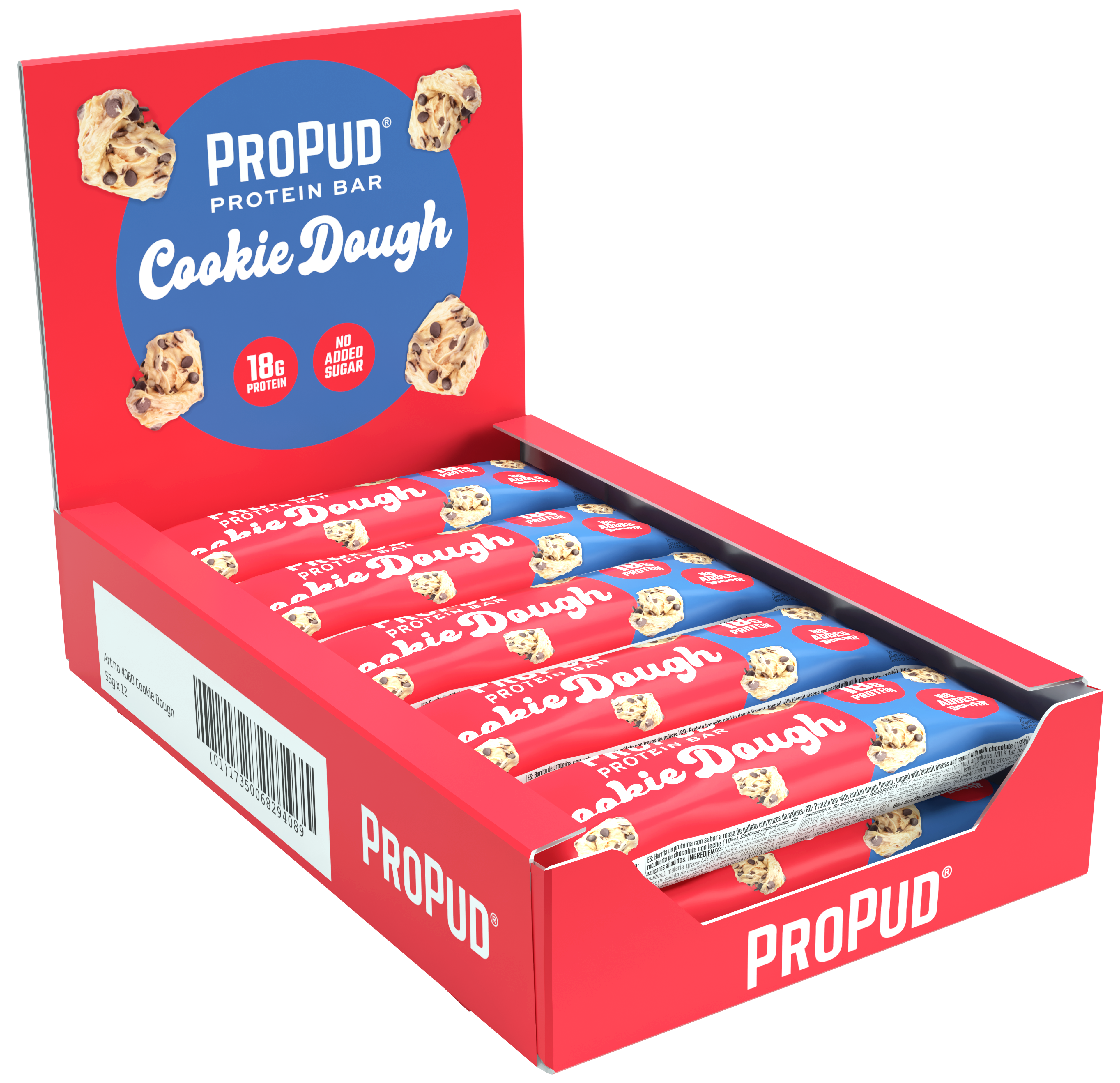 ProPud Proteinbar Cookie Dough 55 g 12-pack