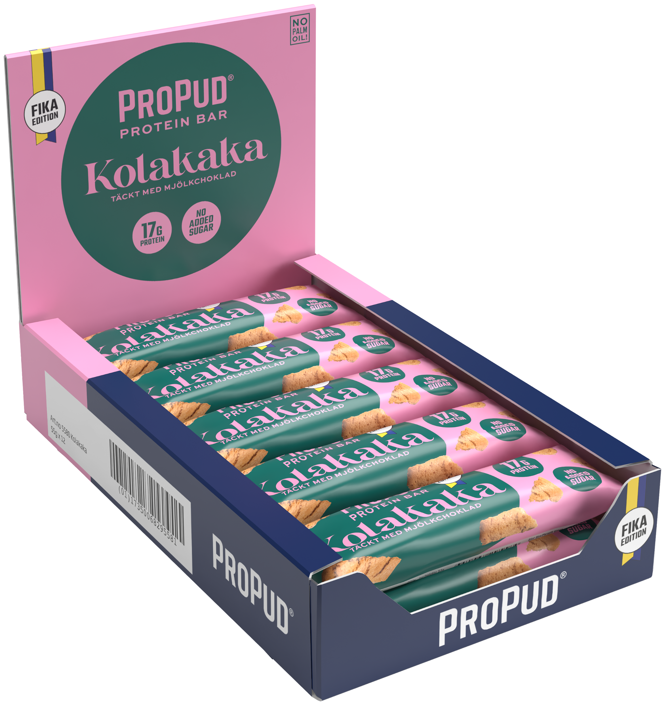 ProPud Proteinbar Kolakaka 55 g 12-pack