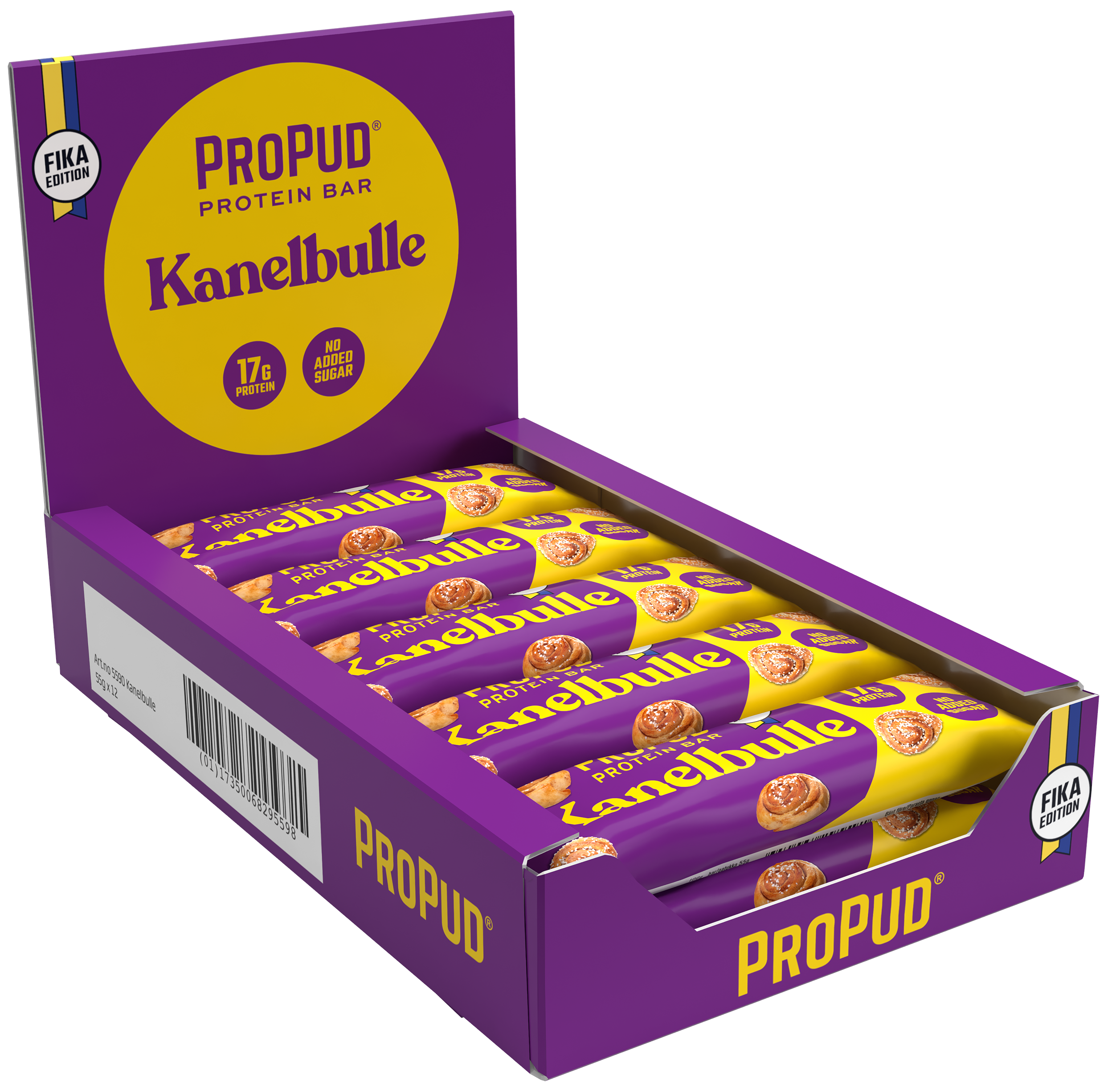 ProPud Proteinbar Kanelbulle 55 g 12-pack