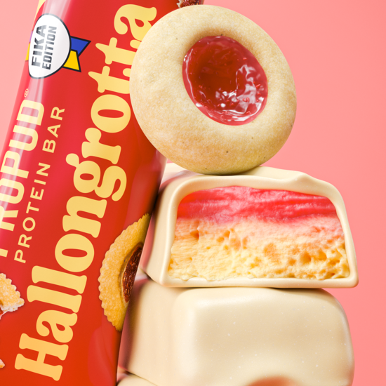 ProPud Proteinbar Hallongrotta 55 g 12-pack
