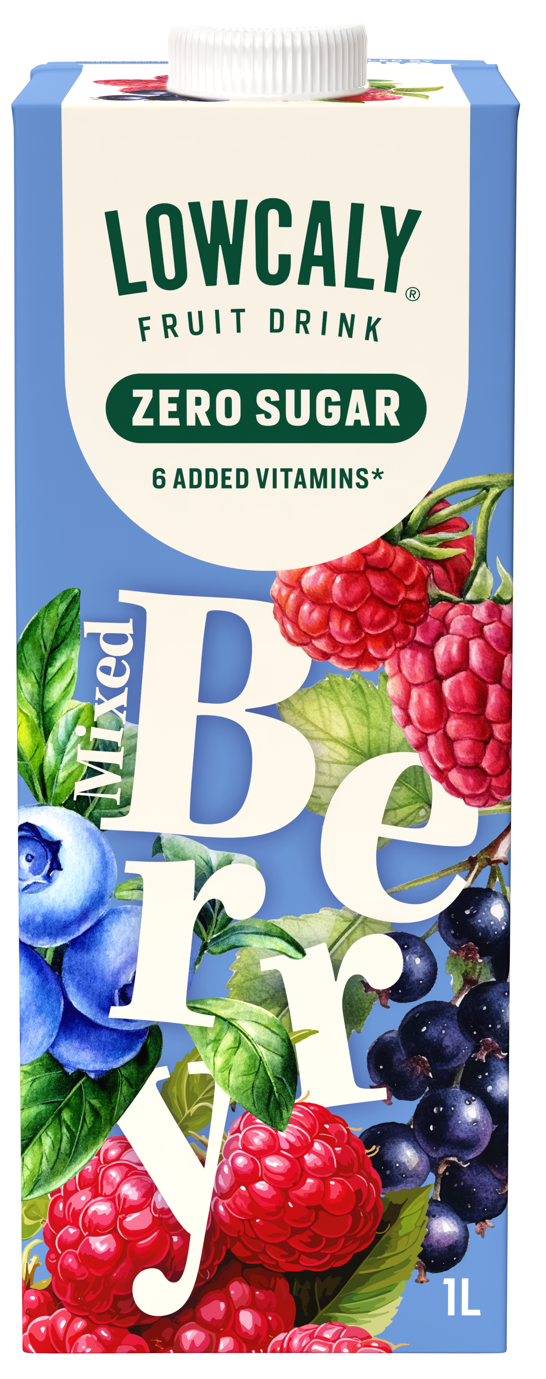 Lowcaly Fruktdryck Berry 1000 ml