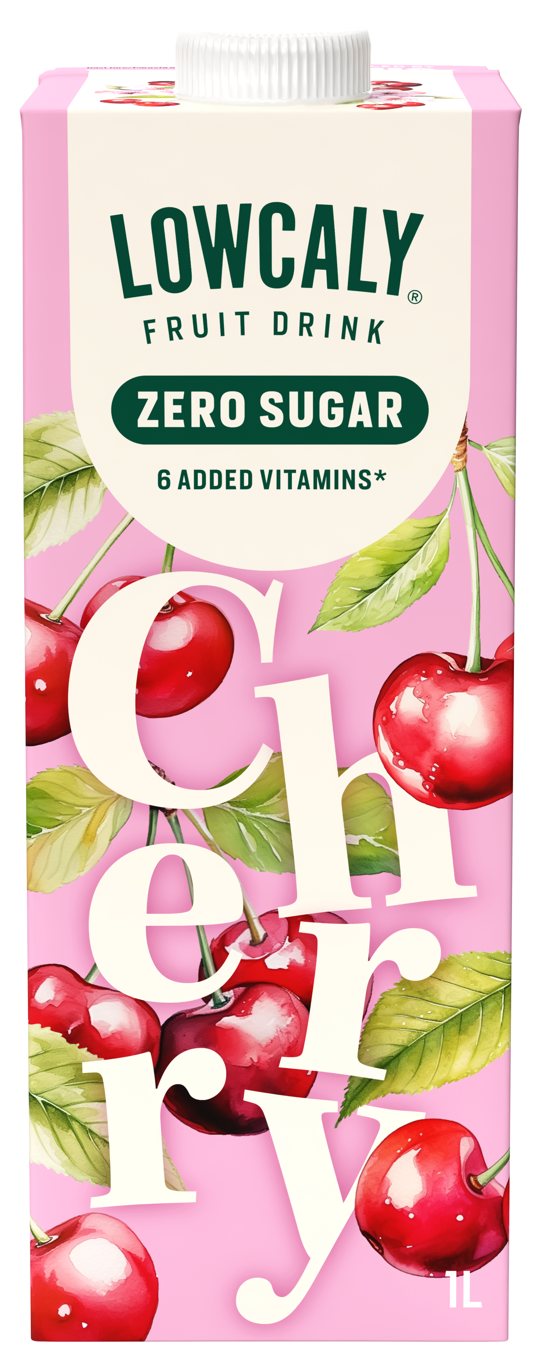 Lowcaly Fruktdryck Cherry 1000 ml