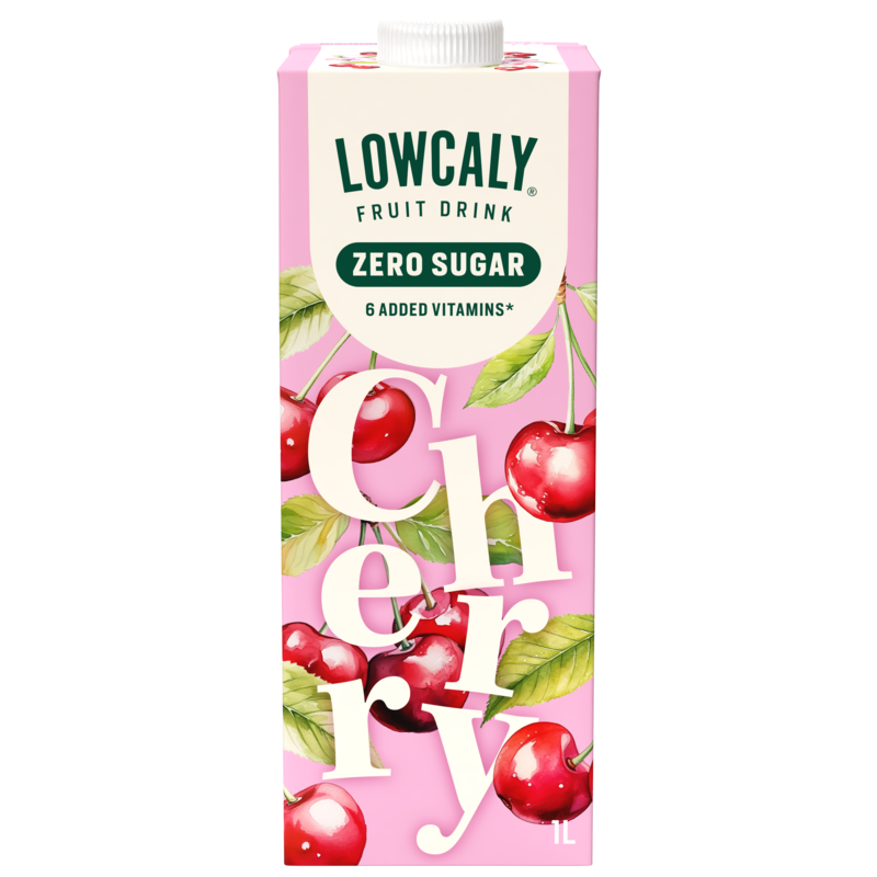 Lowcaly Fruktdryck Cherry 1000 ml