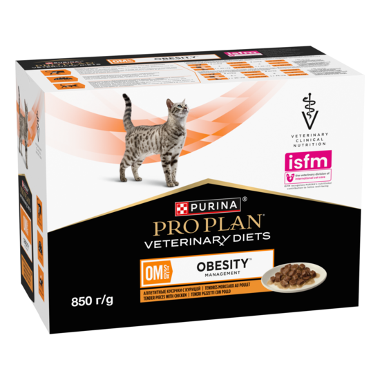 Purina Pro Plan Veterinary Diets Obesity Management Kyckling i Sås Katt Våtfoder 10 x 85 g