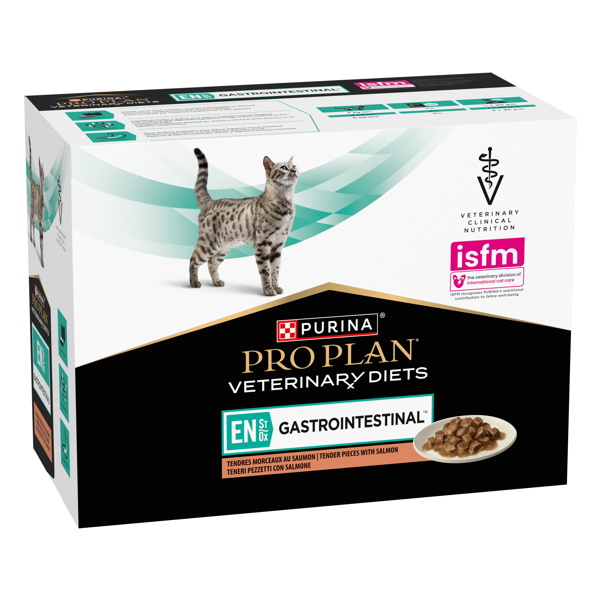 Purina Pro Plan Veterinary Diets Gastrointestinal Lax i Sås Katt Våtfoder 10 x 85 g