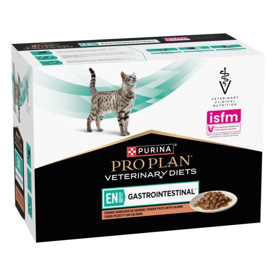 Purina Pro Plan Veterinary Diets Gastrointestinal Lax i Sås Katt Våtfoder 10 x 85 g