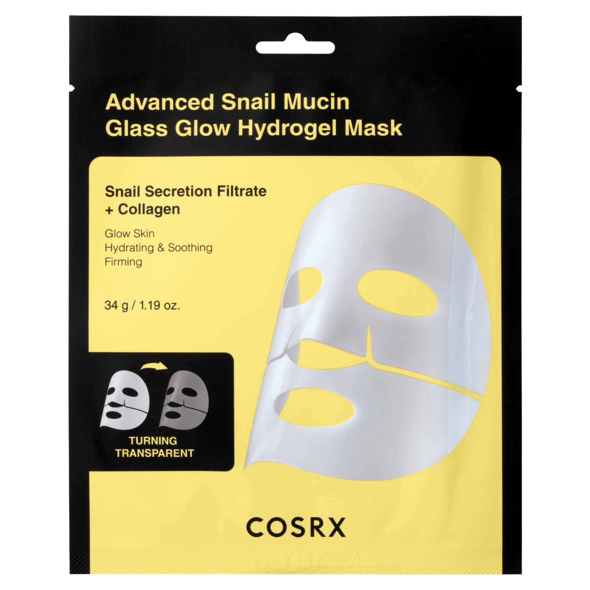 COSRX Advanced Snail Mucin Glass Glow Hydrogel Mask