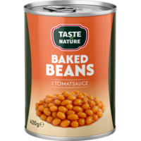 Taste of Nature Vita bönor i tomatsås 420 g
