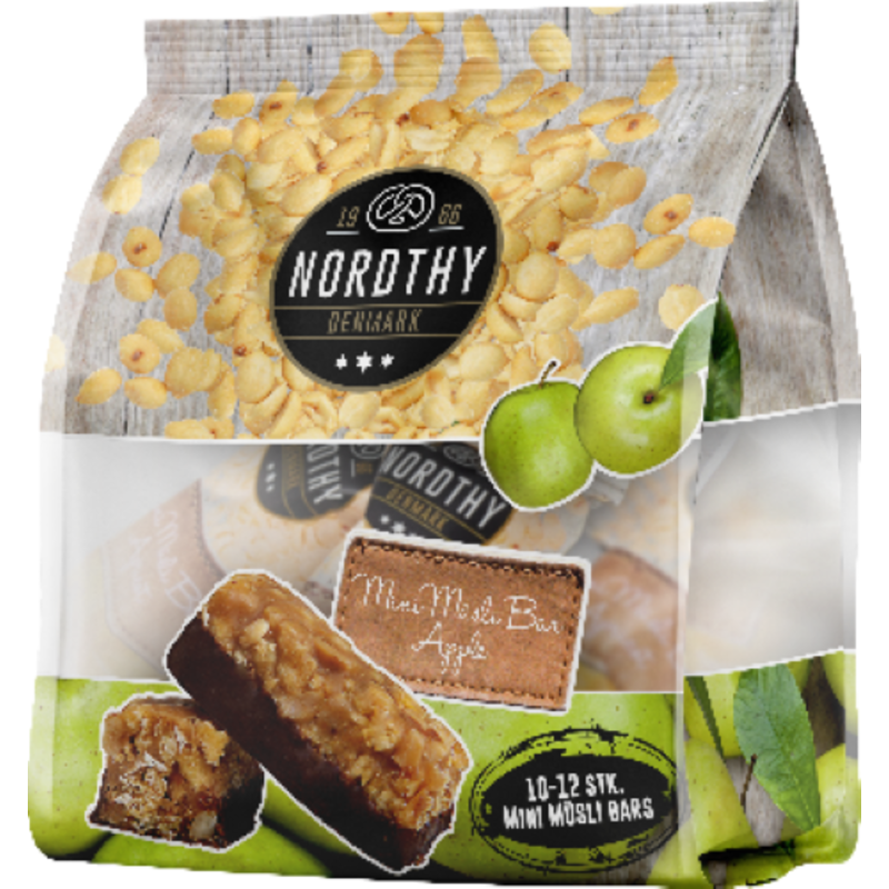 Nordthy Mini Muslibars Äpple 175 g