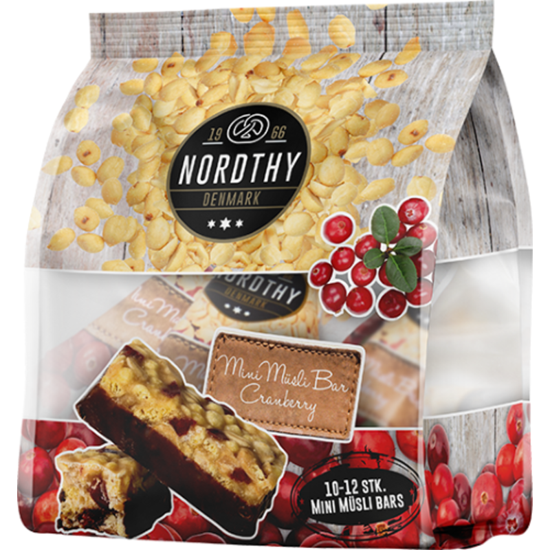 Nordthy Mini Muslibars Cranberry 175 g